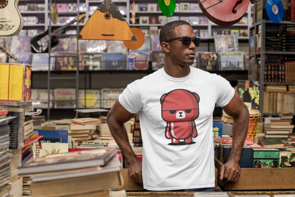 MEN RED BEAR T-SHIRT